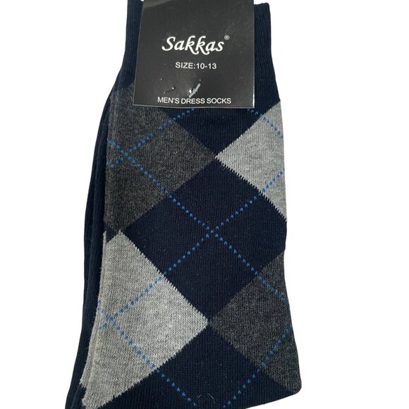 Mens Gift Set Perry Ellis Belt Alfani Tie Argyle Socks Sakkas Gray Black NWT - Picture 3 of 10